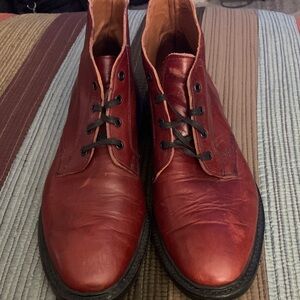 Men's Classic Red Leather Chukka Boots Alan Edmunds 8.5